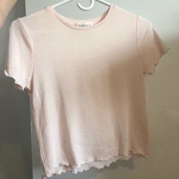 Light Pink Lettuce Edge T-Shirt - Picture 1 of 2